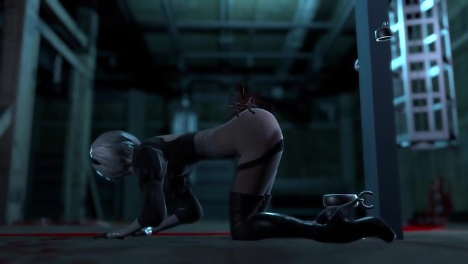 2B's Ass And Pussy Get Penetrated By A Big Insect