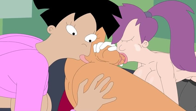 Amy Wong And Turanga Leela Rim Zapp Brannigan's Ass