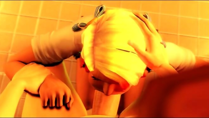 Her Futanari Girlfriend Fucks Her In The Bathroom