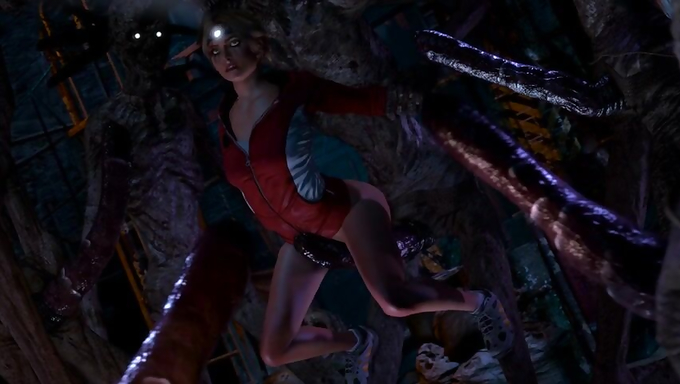 Samantha Giddings Gets Restrained And Screwed By Monsters