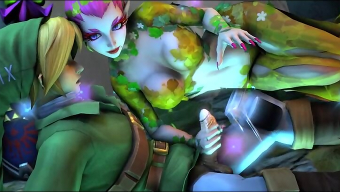 Great Fairy Receives A Facial After Blowing Link's Cock