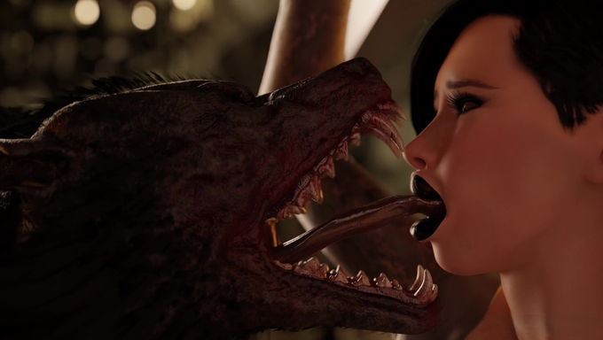 Giant Titted Vampire Babe Gets Brutally Fucked By A Werewolf