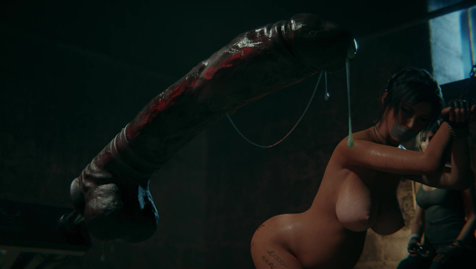Pregnant Lara Croft Cums While Getting Her Ass Fingered And Butt Plugged