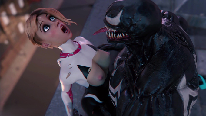Gwen Stacy Gets Pounded Hard By Venom On The Rooftop