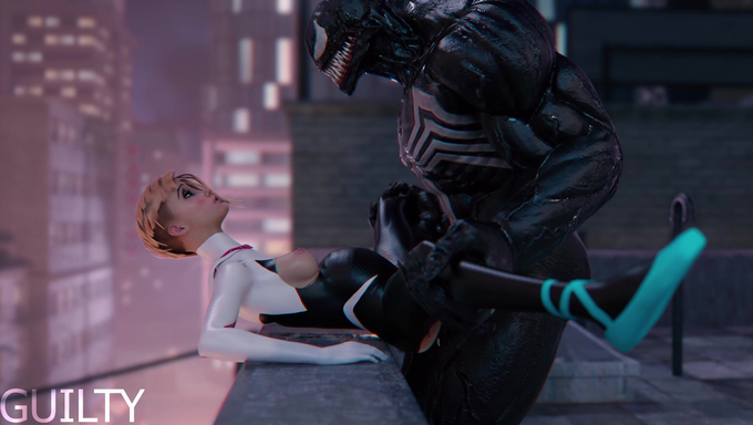 Gwen Stacy Gets Pounded Hard By Venom On The Rooftop
