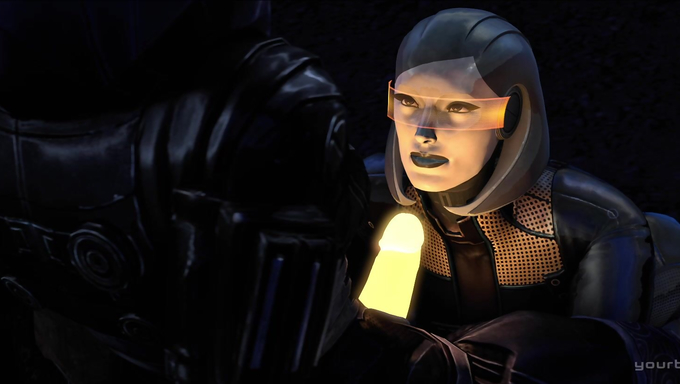 EDI Gives Head And Rides Tali Zorah's Cock Outdoors