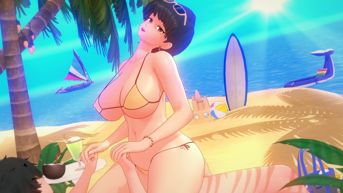 Slim And Busty Shouko Komi Fucks A Stranger On The Beach