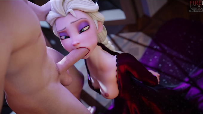 Elsa Gets Her Mouth Fucked By A Massive Cock And Swallows Every Drop