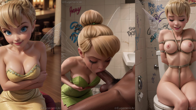 Busty Tinker Bell Gets Fucked In Different Places By Multiple Cocks