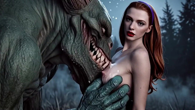 Daphne Blake And Velma Dinkley’s Camping Fuck With A Huge Ogre