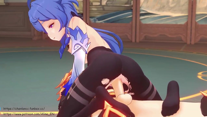 Aether Fills Ganyu's Pussy With His Milk