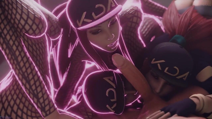 Akali Clones Herself And Shares A Cock With Her Own Clones