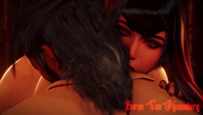 Vampire Girl Countess Feeds Her Prey While Giving Him A Handjob