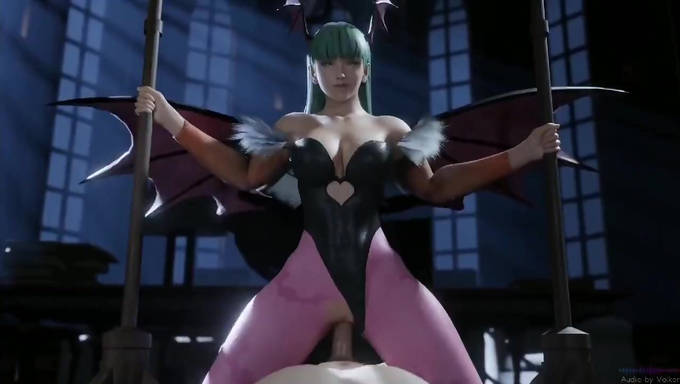 Morrigan Aensland Bounces On A Cock For Dinner Tonight