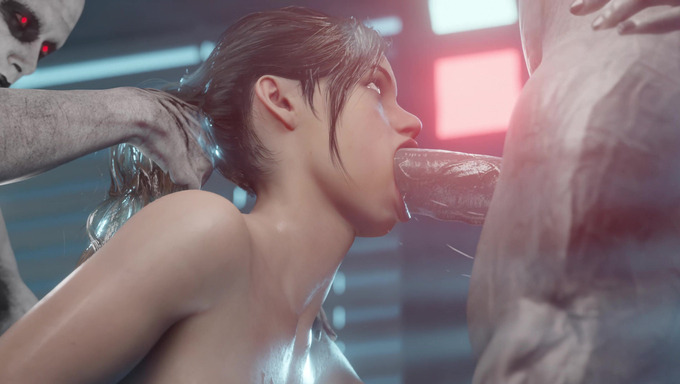 Claire Redfield Gets Gangbanged By Tyrants