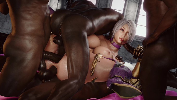 Ivy Valentine Gets Gangbanged By Four BBCs