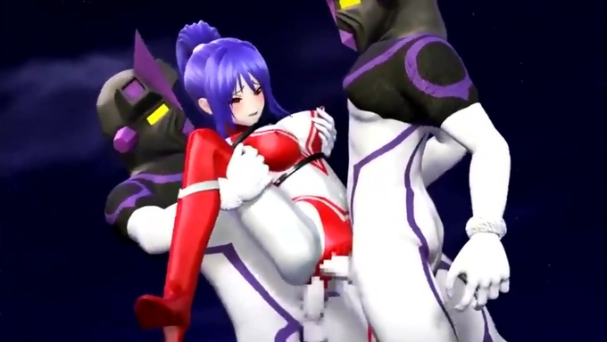 Ultrawoman Alice's Enemies Drain Her Power Through Her Pussy And Nipples