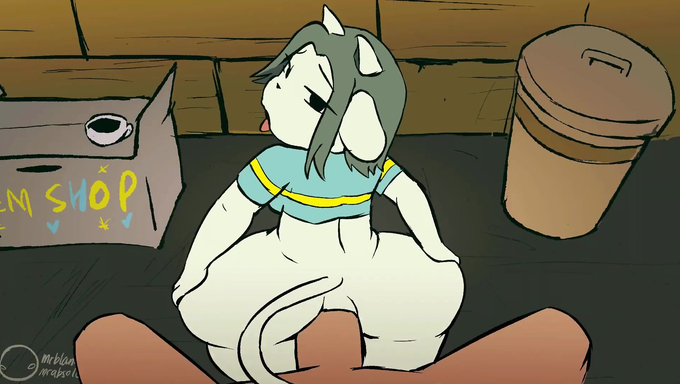 Temmie Presents Her Ass For A Thick Creampie