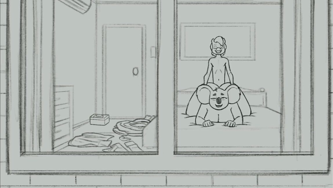 Busty Koala Girl Pays The Horse Guy With Sex