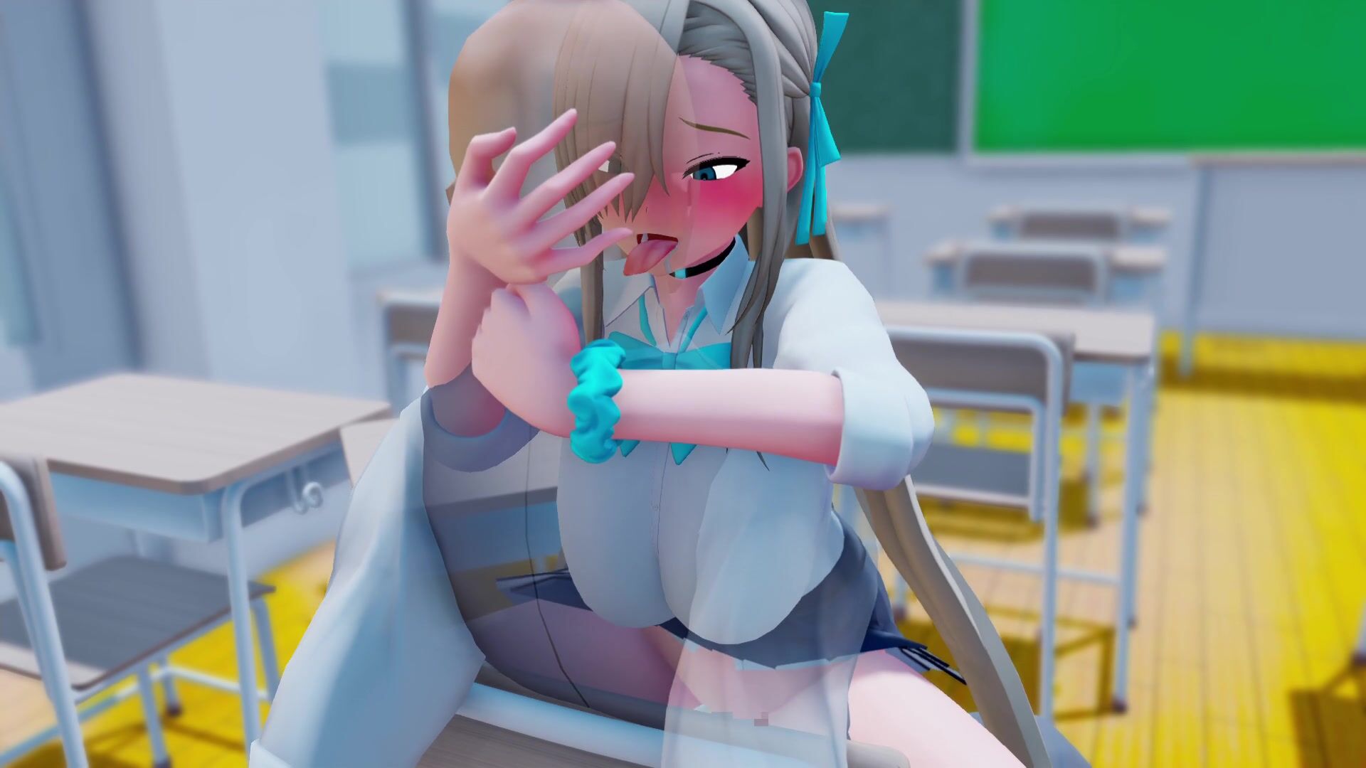 Ichinose Asuna Rides A Cock While French Kissing Her Partner