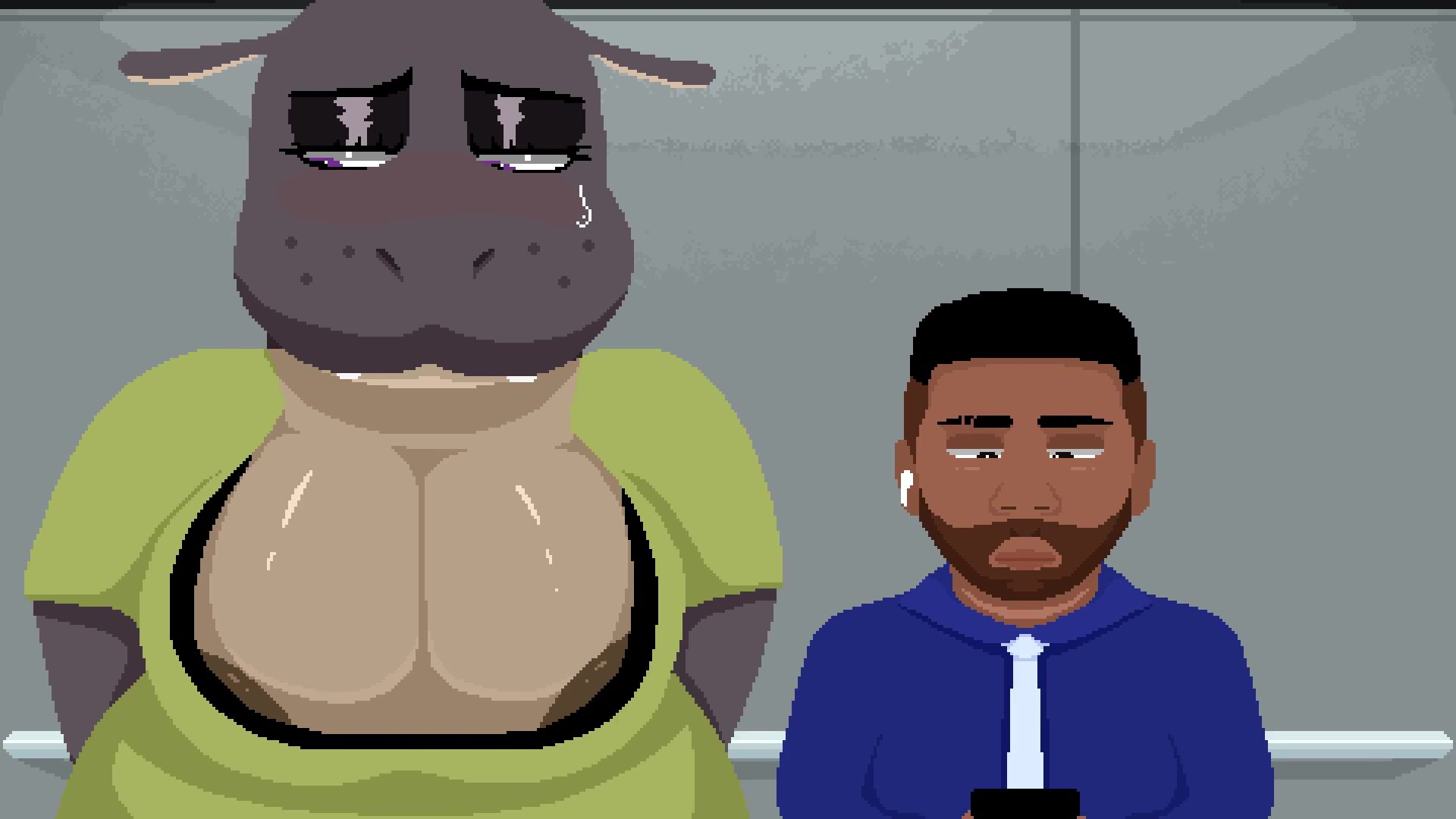 Sarah The Hippo Gets Creampied By Markus In The Jammed Elevator