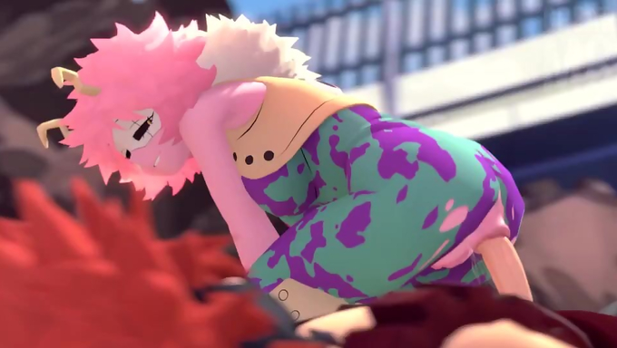 Mina Ashido Takes Eijiro Kirishima's Dick In Her Ass Outdoors