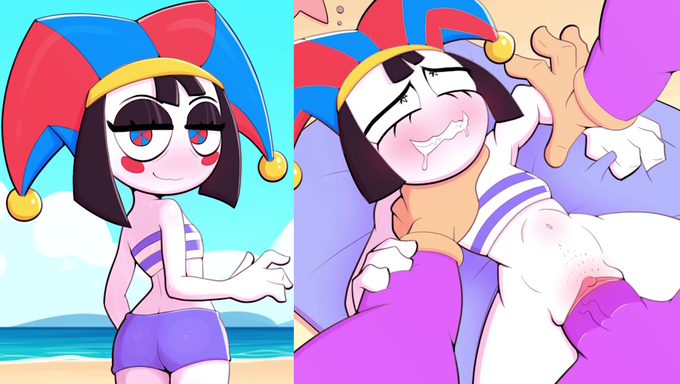 Pomni Gets Impregnated By Jax On The Beach