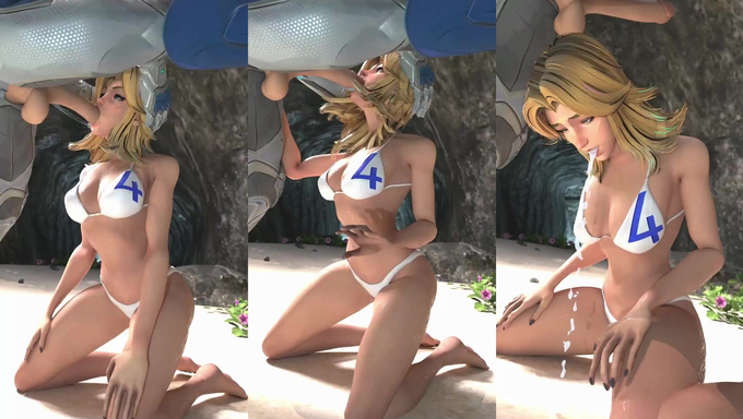 Sue Storm Gets Deepthroated And Receives An Oral Creampie
