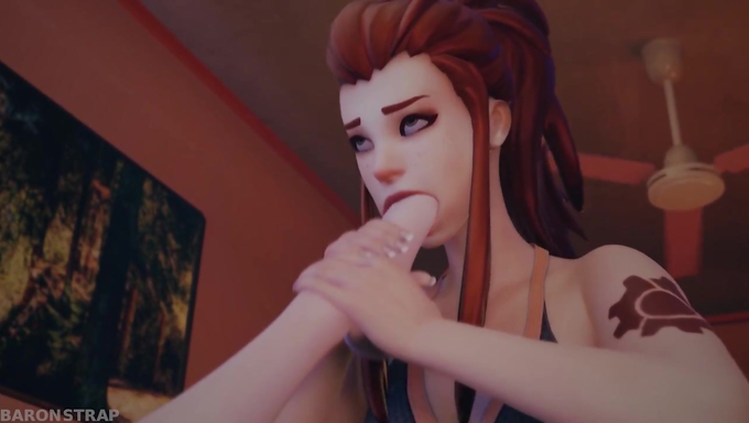 Brigitte Worships And Sucks D.Va's Feet And Pussy