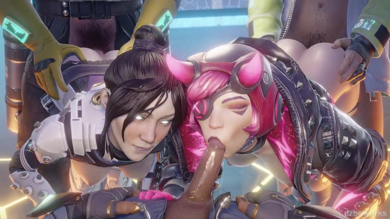 Wraith And Wattson Enjoy A Hardcore Fivesome With Their Horny Squad