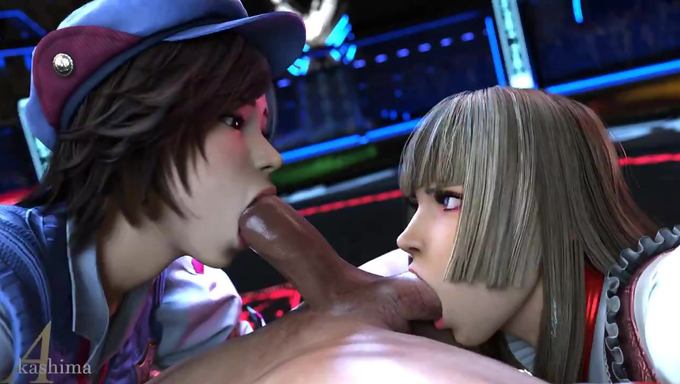 Lili Rochefort And Asuka Kazama Share A Thick Cock