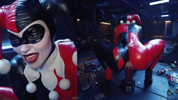 Harley Quinn Humps Her Hips With Glee On A Huge Dildo