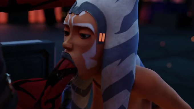 Captured Ahsoka Tano Sucks Darth Maul's Cock And Gets A Facial