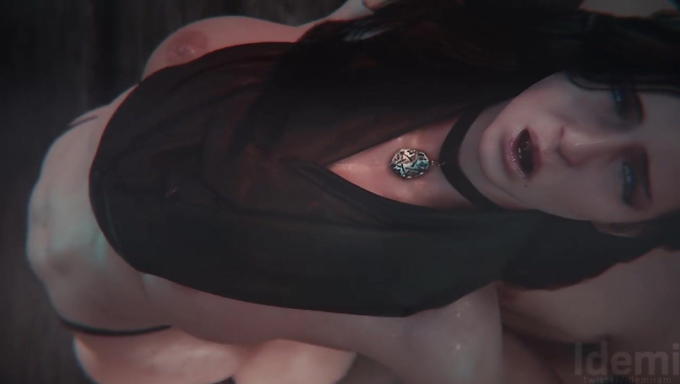 Slim And Busty Yennefer Howls With Pleasure During A Brutal Backshot Session