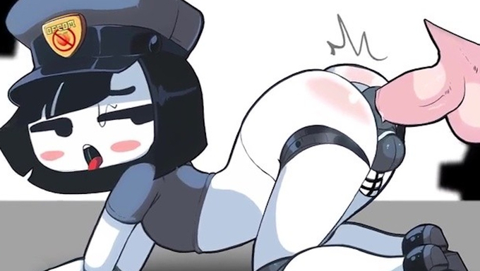 Femboy Officer Bends Over And Gets His Ass Screwed