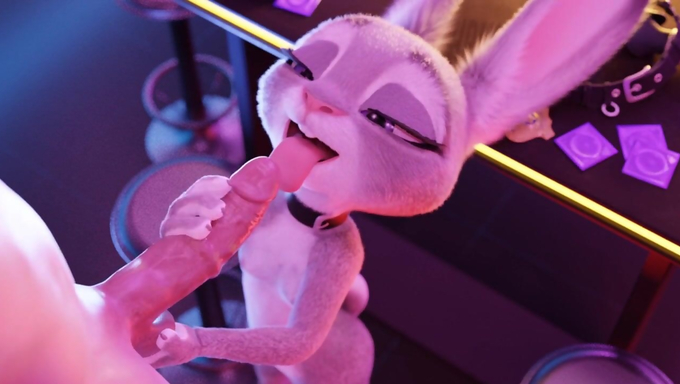 Judy Hopps Removes Her Badge And Blows A Big Cock Then Takes A Cumshot
