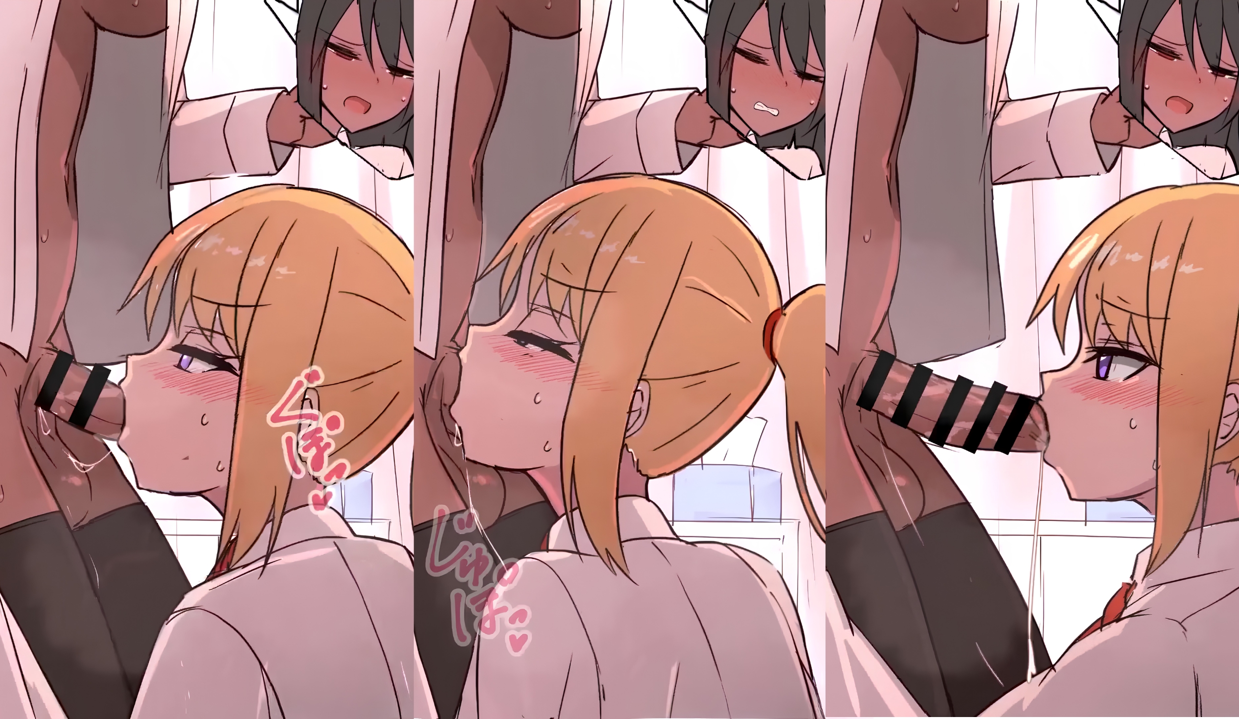 Shiwa Kou Lets Her Blonde Friend Suck Her Futa Cock