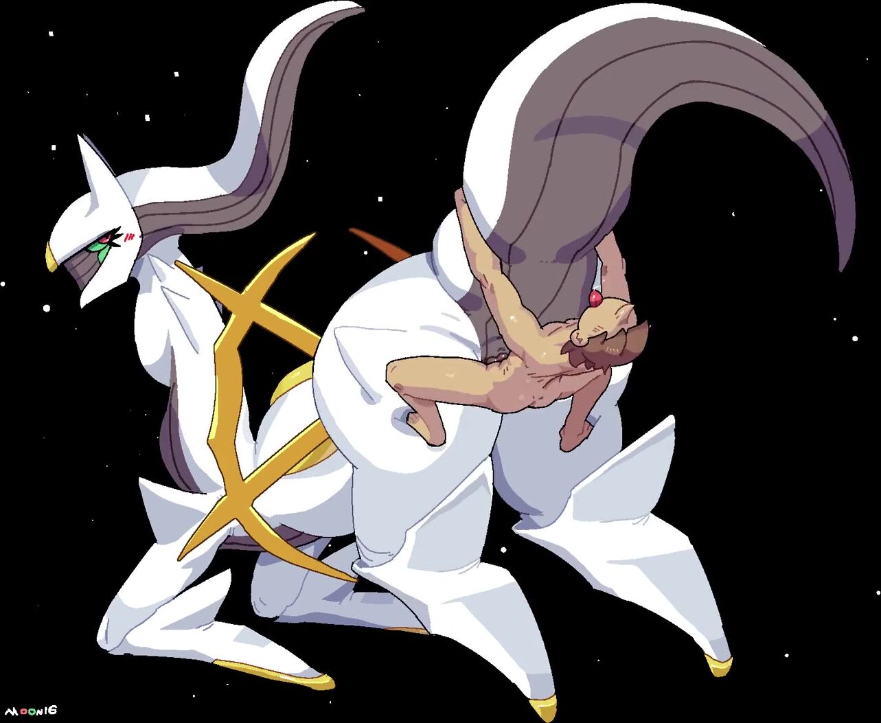 Arceus Gets Rammed And Creampied By A Human In Outer Space