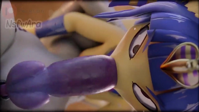 Ankha Gets Mouthfucked By Furry 2B And Takes Cum In Her Mouth