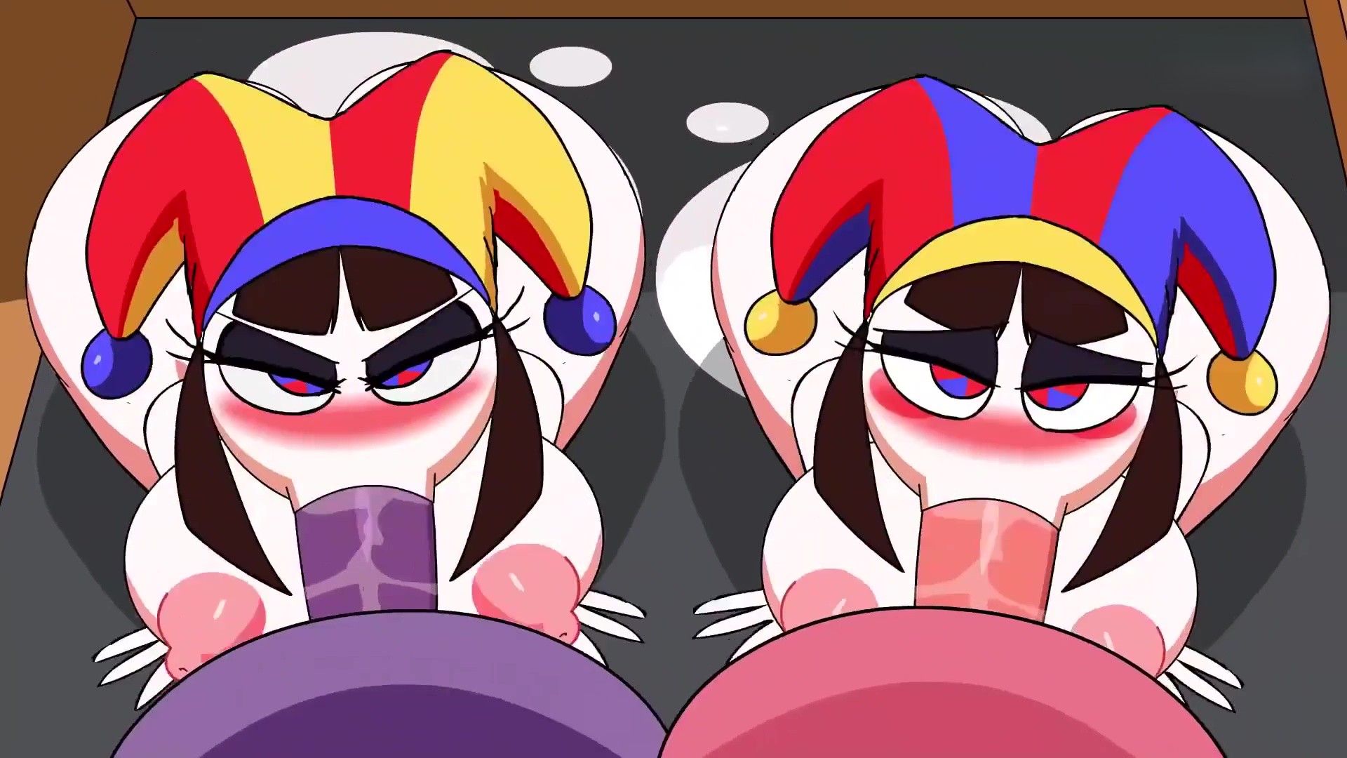 Pomni And Her Doppelganger Get Drilled In A Foursome