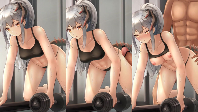 Saria Works Out Her Pussy With A BBC