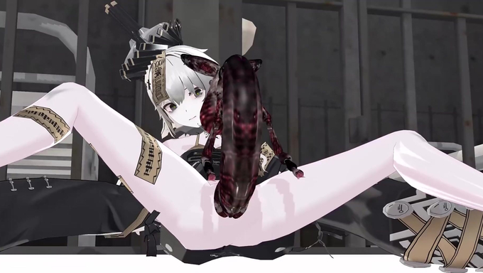 Silver Haired Babe Has Her Pussy Fucked Rough By A Giant Insect