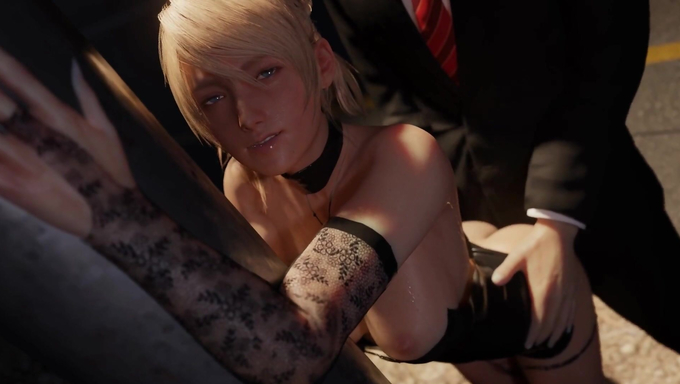 Lunafreya Nox Fleuret And Sephiroth Enjoy Risky Car Sex At The Front Of The Motel
