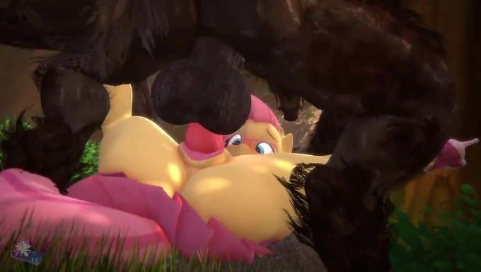 Fluttershy Spreads Her Legs Wide As A Werewolf Rams Her