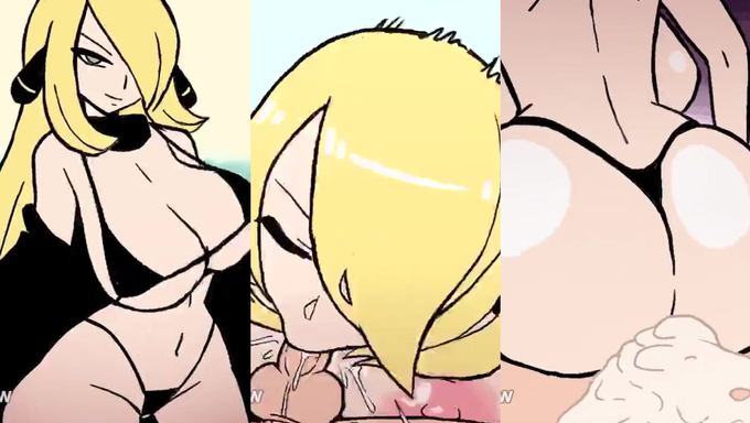 Lucas Claims Victory Over Champion Cynthia And Unleashes His Desires On Her