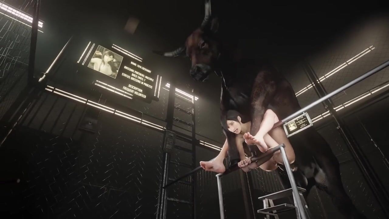 Tifa Lockhart Gets Rammed By A Bull From Behind