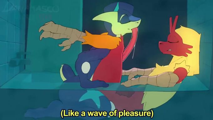 Greninja Wraps His Cock With His Tongue While Pounding Blaziken's Ass