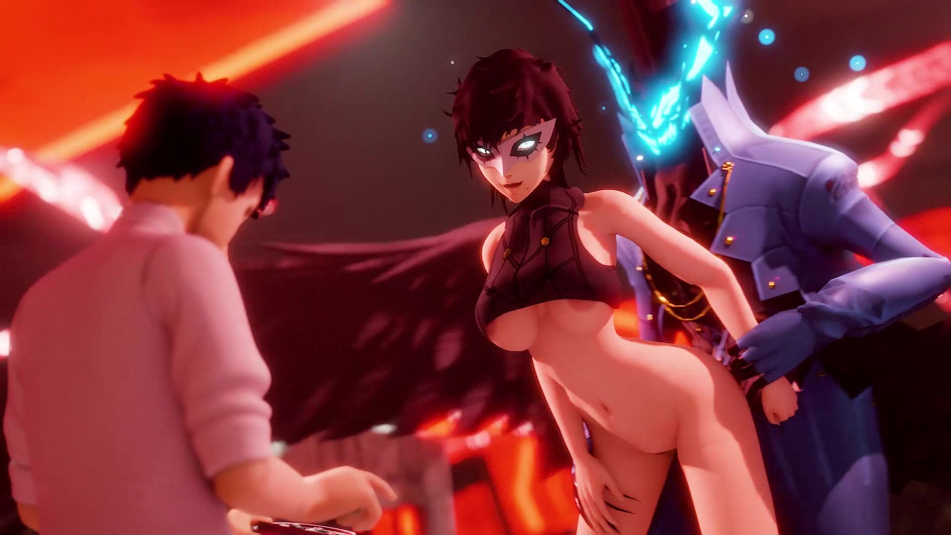 Makoto Niijima Takes Command And Teaches A Monster Cock Who\