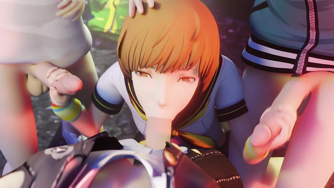 Chie Satonaka Embarks On A Full Day Cock Tasting Adventure