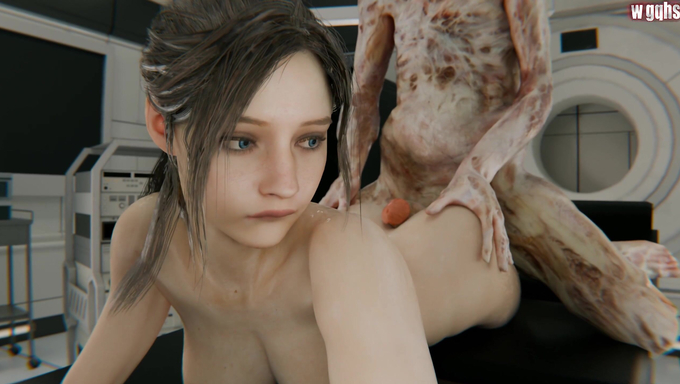Claire Redfield's MRI Appointment Turns Into A Zombie Fuck Experiment